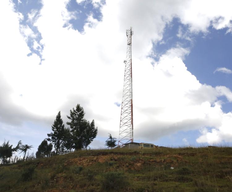 A Base Transceiver Station (BTS) constructed through the Universal Service Fund in Meshau, West Pokot County